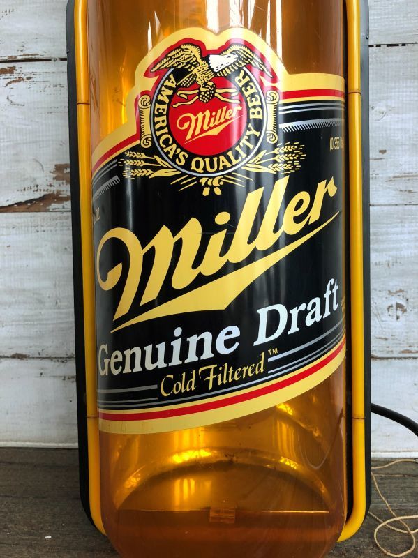 80s Miller Beer Genuine Draft Cold Filtered Neon Sign (J361