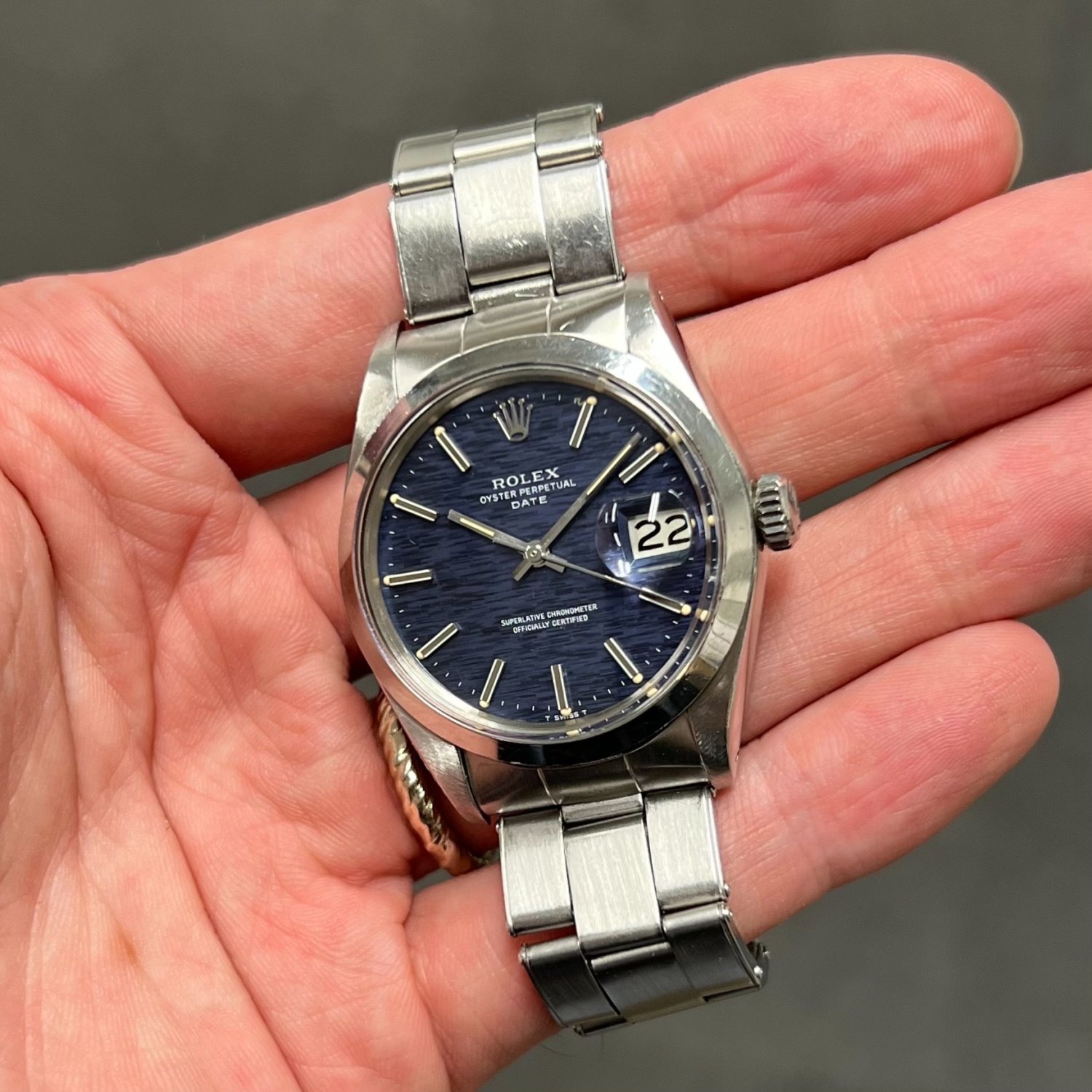 ロレックス オイスター・パーペチュアル・デイト Ref.1500 ブルー