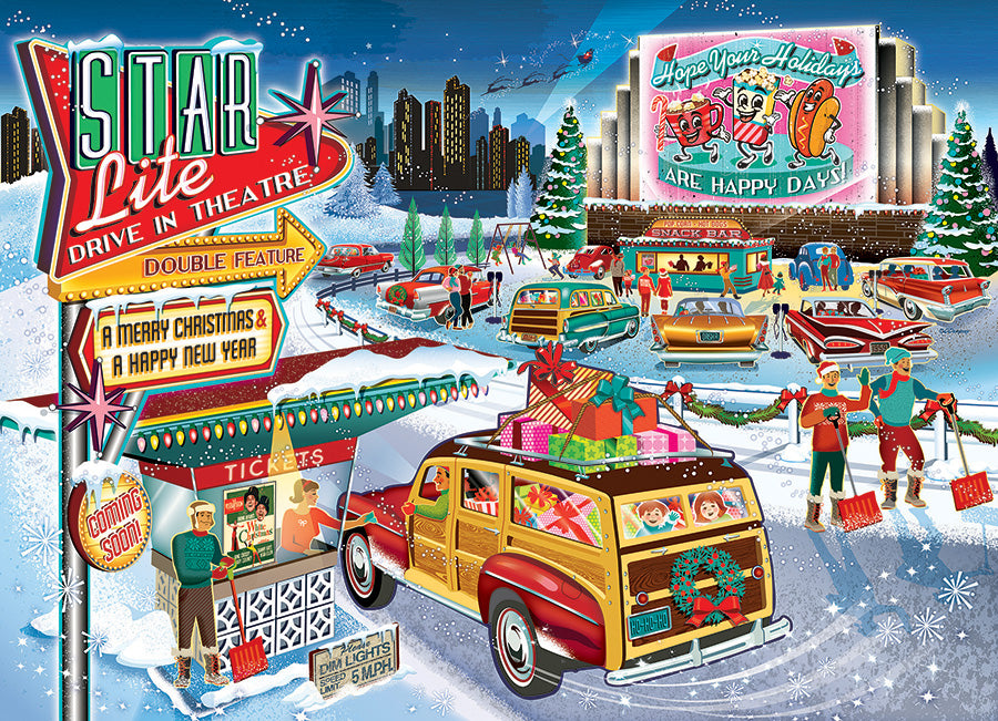 Holiday Drive In | 1000 Piece — Cobble Hill Puzzles