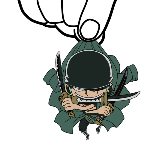 ゾロ三刀流つままれストラップ [ワンピース] | キャラクター公式グッズ