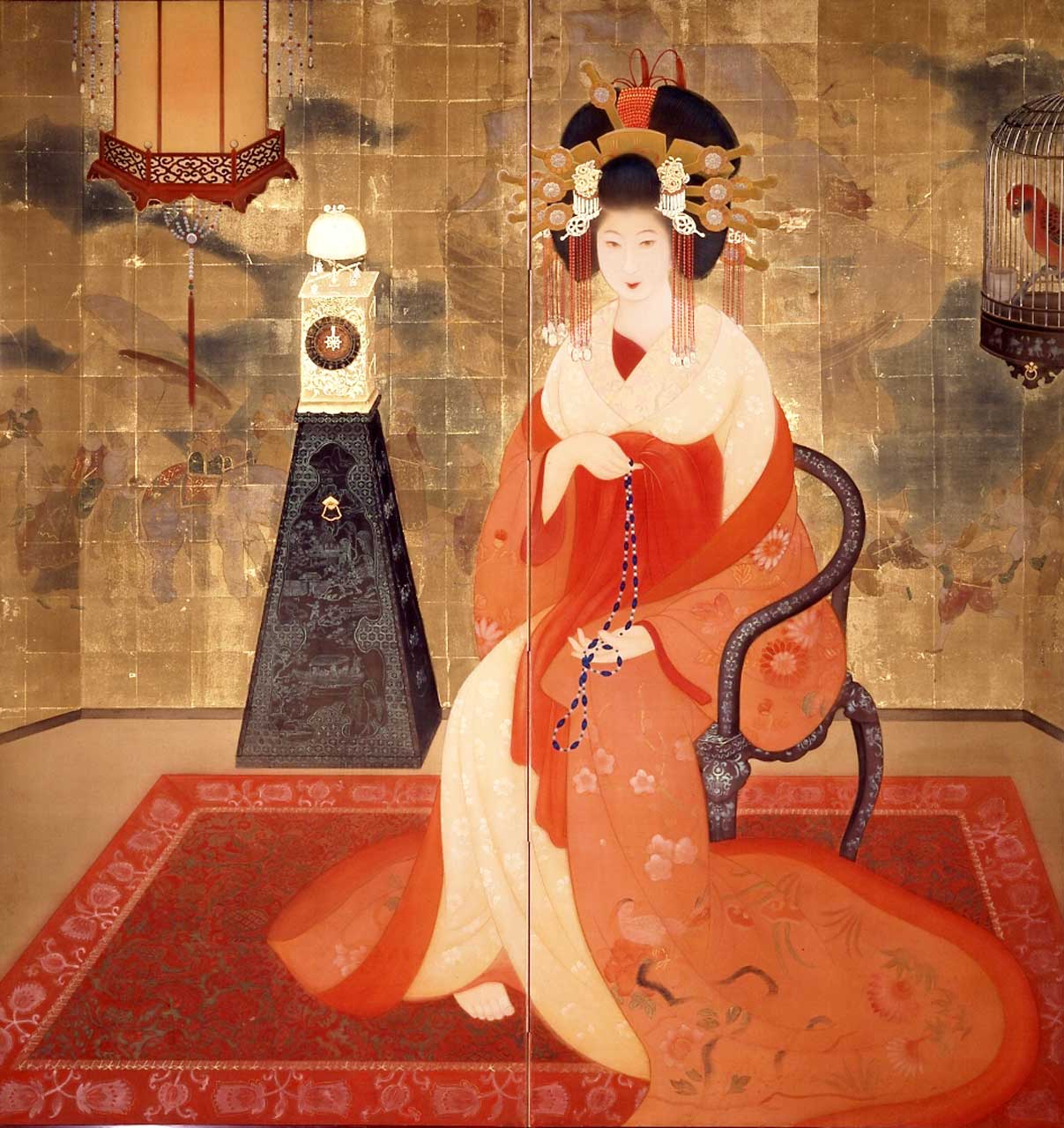 横尾芳月 真筆 舞妓 サイズF6号 美術年鑑評価額 600万 横尾芳