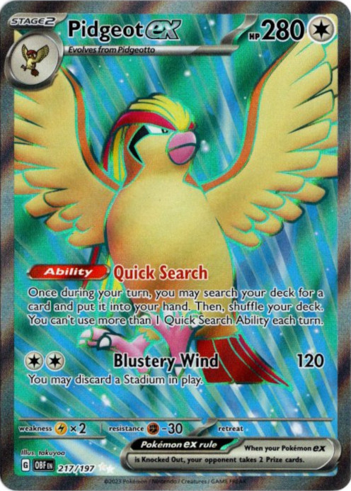 ピジョットex SR 海外版 英語版 Pidgeot ex - 217/197 -【Card Chicken】