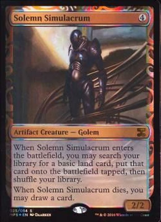 部分光沢FOIL)真面目な身代わり/Solemn Simulacrum《英語》【MPS】