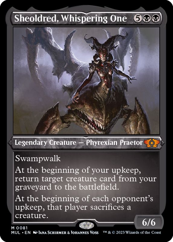 エッチングFOIL)囁く者、シェオルドレッド/Sheoldred, Whispering One