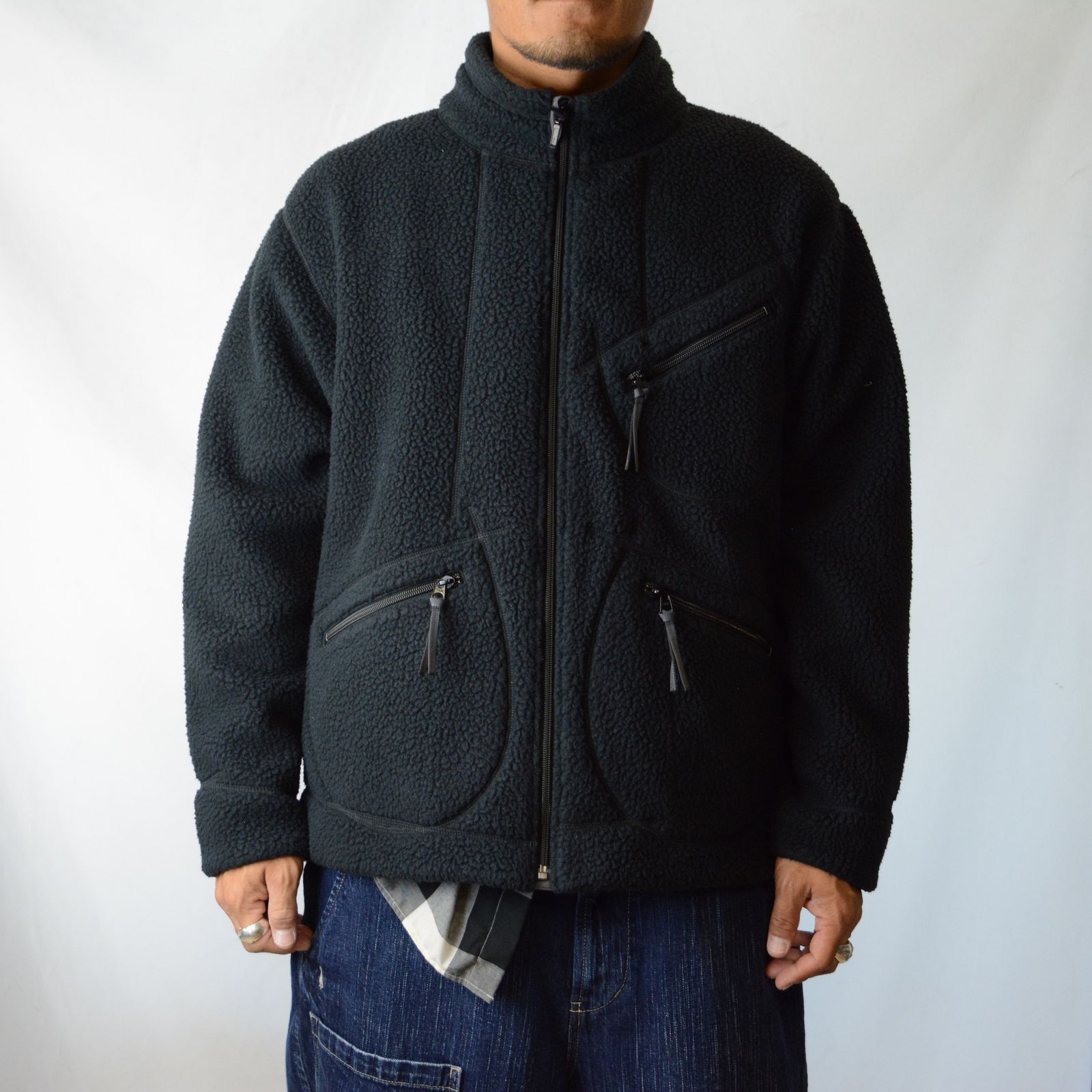 Porter Classic - FLEECE ZIP UP JACKET （POLARTEC） (BLACK