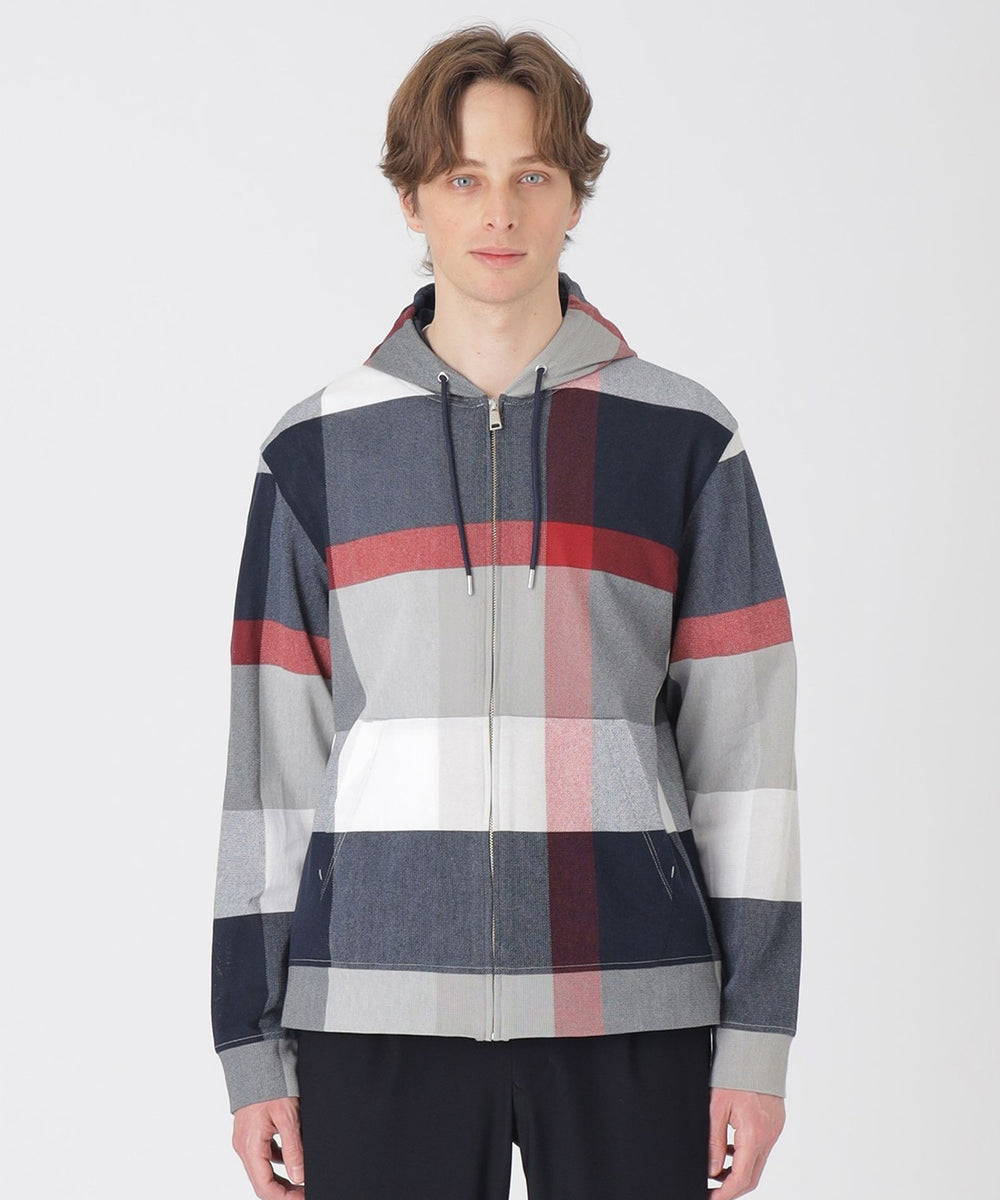 クレストブリッジチェックラッセルパーカー（カットソー）｜BLACK