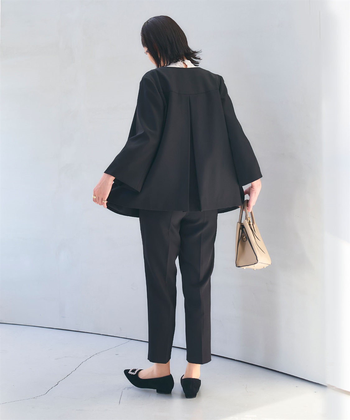 洗える・シワになりにくい》正解Aラインフレアジャケット CROSS