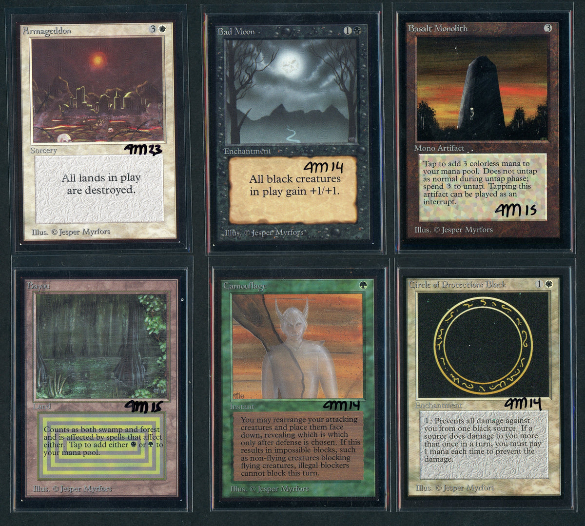 Jesper Myrfors Complete Set - Painted - Artist Proof Beta Edition