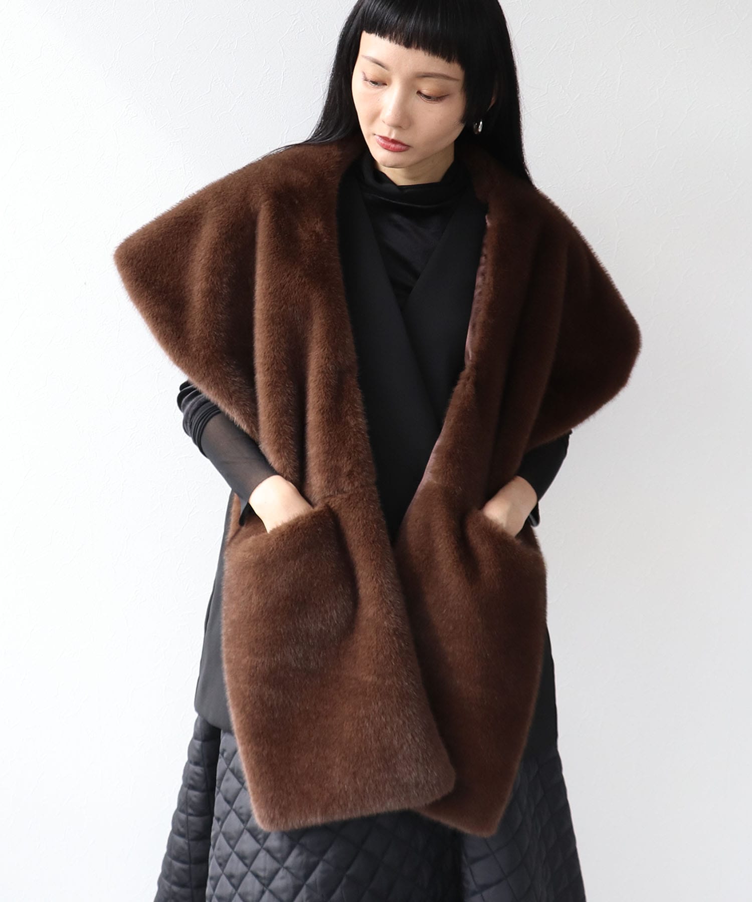 ミンクエコファーストール | AND ON JIONE STORE（アンドオン）ジオン