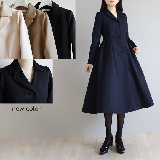 グログランタフタ エレガント チェスターコート【JM1254BD】 商品詳細