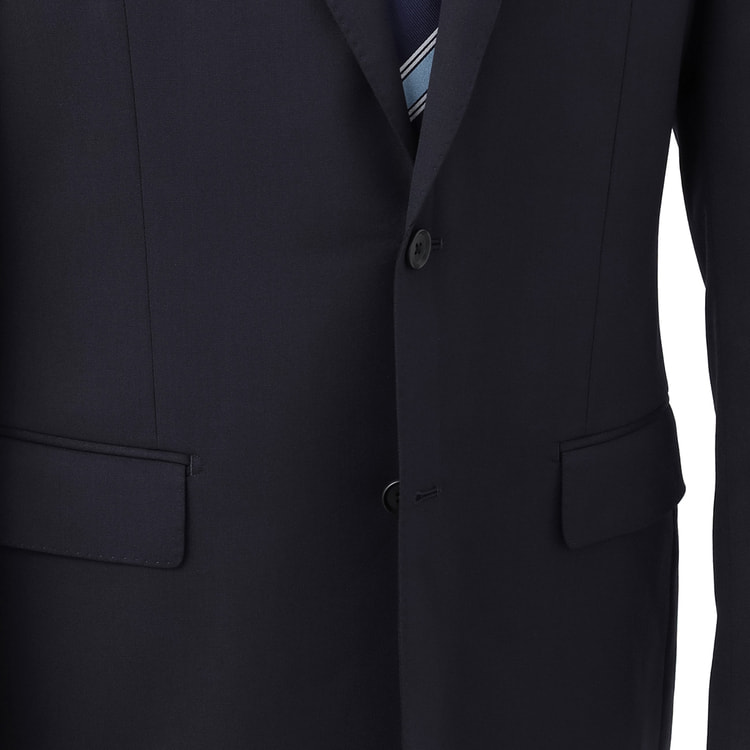 ビジネスから就活まで】紺無地 洗える ストレッチ 2パンツスーツ LES