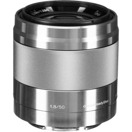 Sony E 50mm f/1.8 OSS Lens for Sony E, Silver SEL50F18 - Adorama