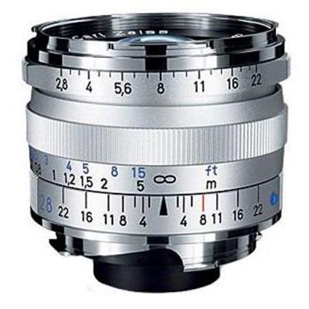 Zeiss 28mm f/2.8 Biogon T* ZM Lens for Leica M- Silver 1365-655