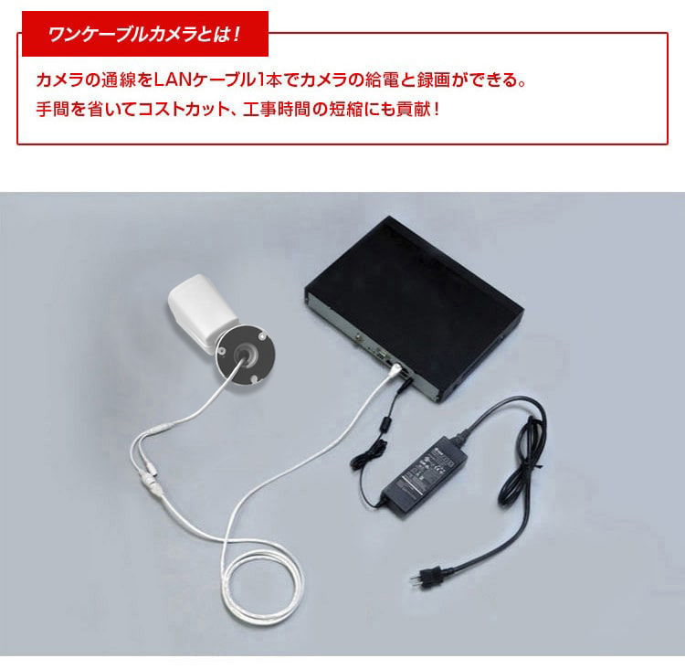 防犯カメラ 8台セット 屋外 21.5インチモニターセット 録画機付き AI