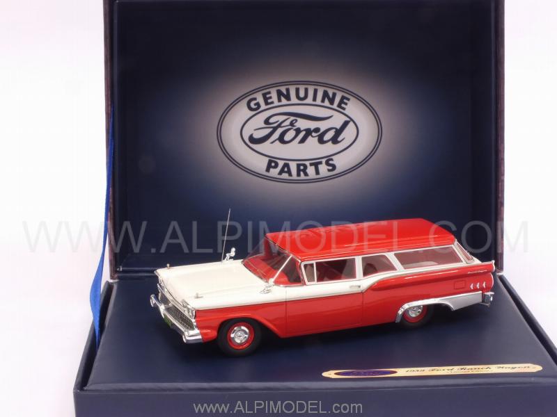 GENUINE-FORD-PARTS 447 Ford Ranch Wagon 1959 (Red) 1/43