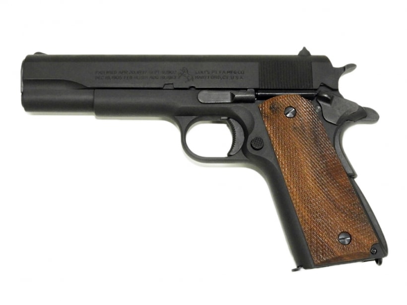マルシン] コルトガバメント M1911A1 マットブラックHW 木製グリップ