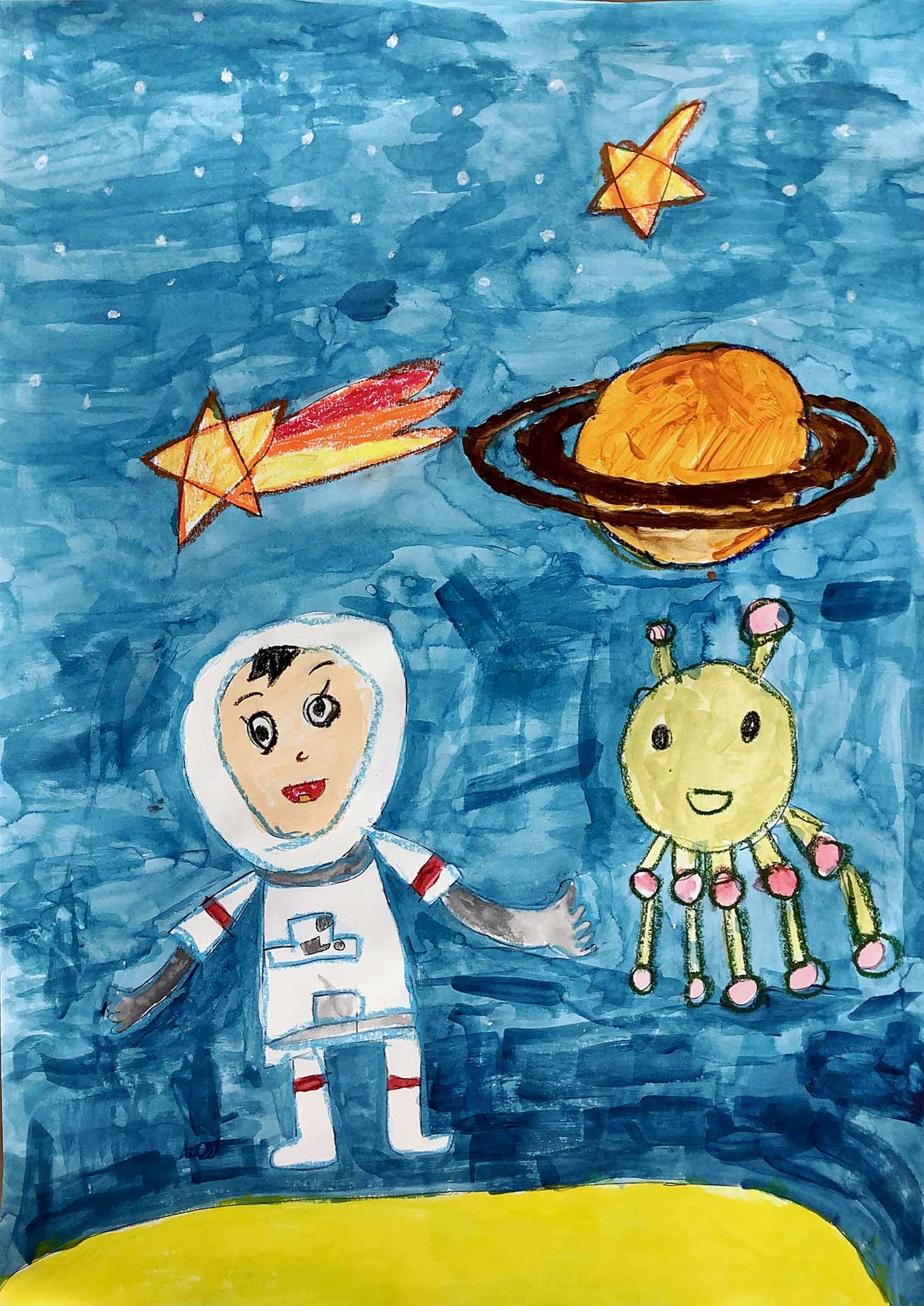 宇宙・私の夢」絵画展 (2025年) 小学1年生の作品 1 ぐんま天文台