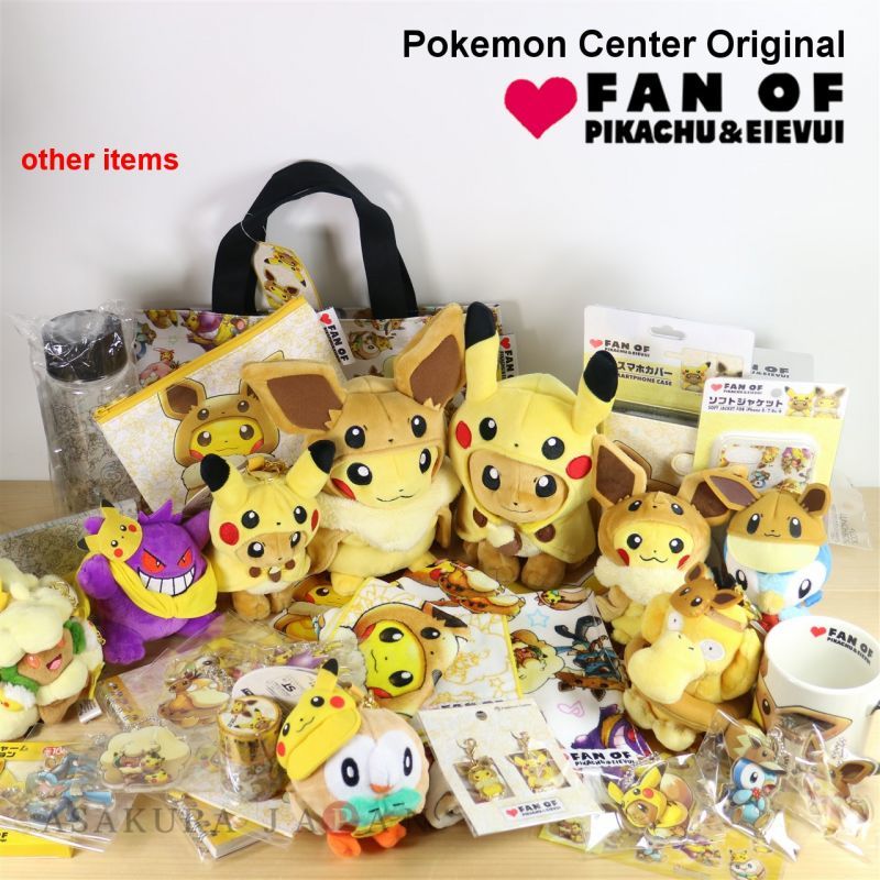 Pokemon Center 2018 FAN OF PIKACHU & EEVEE Poncho Pin Badge Pins