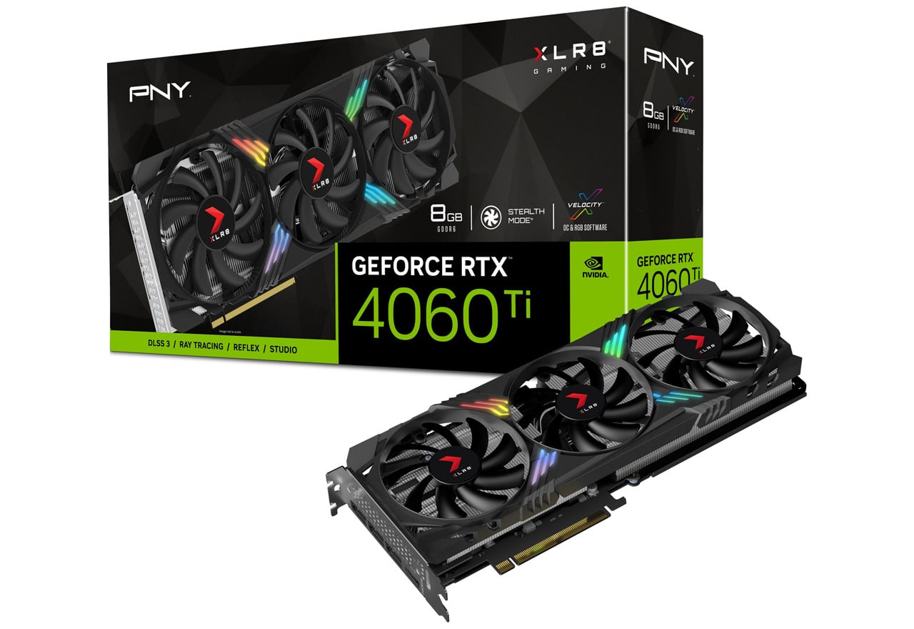PNY GeForce RTX 4060 Ti 8GB XLR8 Gaming VERTO EPIC-X ARGB 3FAN