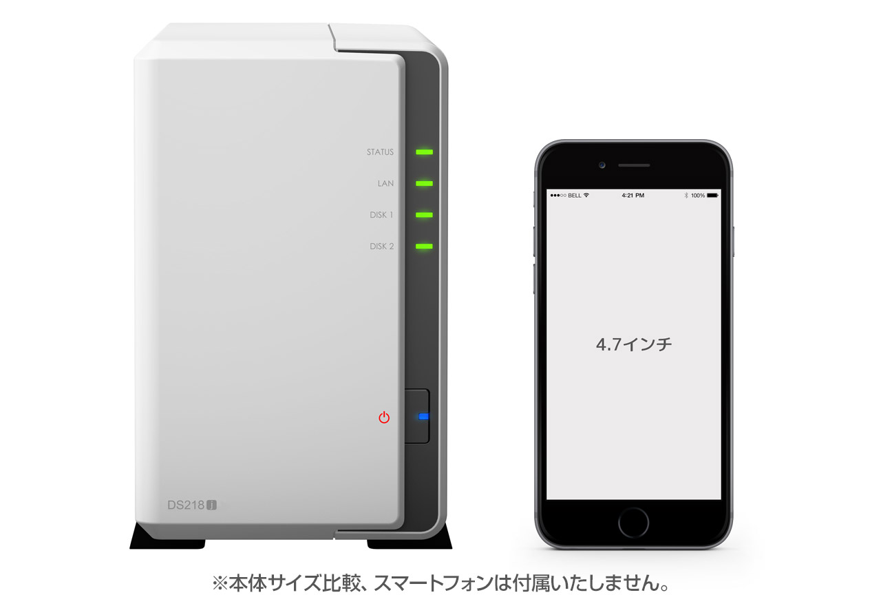 DiskStation DS218j | Synology 2ベイオールインワンNASキット | 株式