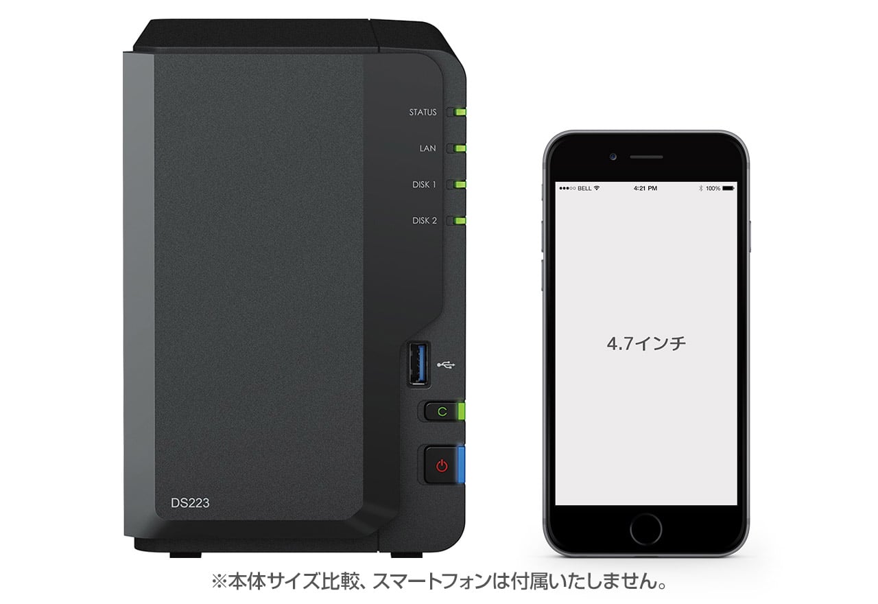 DiskStation DS223 | Synology 2ベイオールインワンNASキット | 株式