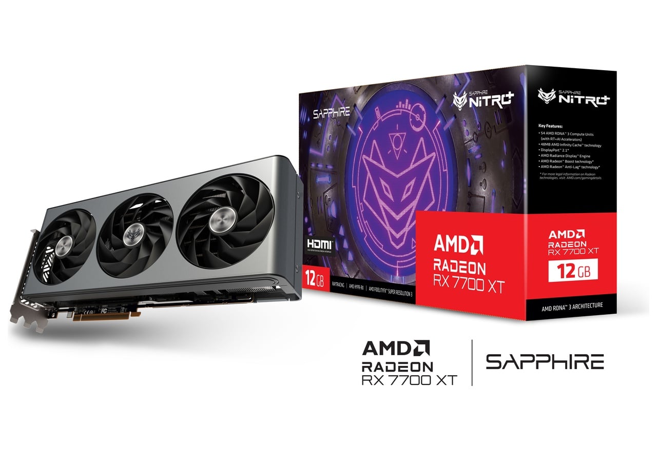SAPPHIRE NITRO+ Radeon RX 7700 XT GAMING OC 12GB GDDR6 | SAPPHIRE