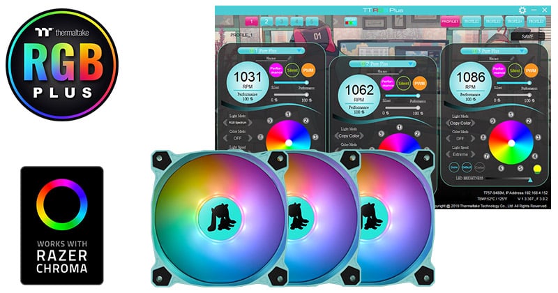 Pure Plus 12 RGB HATSUNE MIKU EDITION | Thermaltake ファン | 株式