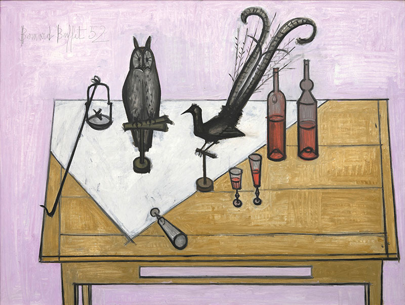 ベルナール・ビュッフェ「Chateau l'Arc,la terrasse」 ベルナール