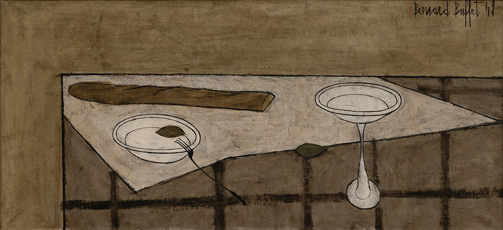 ベルナール・ビュッフェ「Chateau l'Arc,la terrasse」 ベルナール