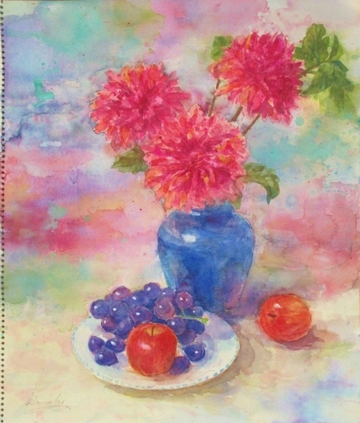 リンゴと洋ナシ」 by はるる｜Artmeter｜暮らしを彩るアートが、きっと