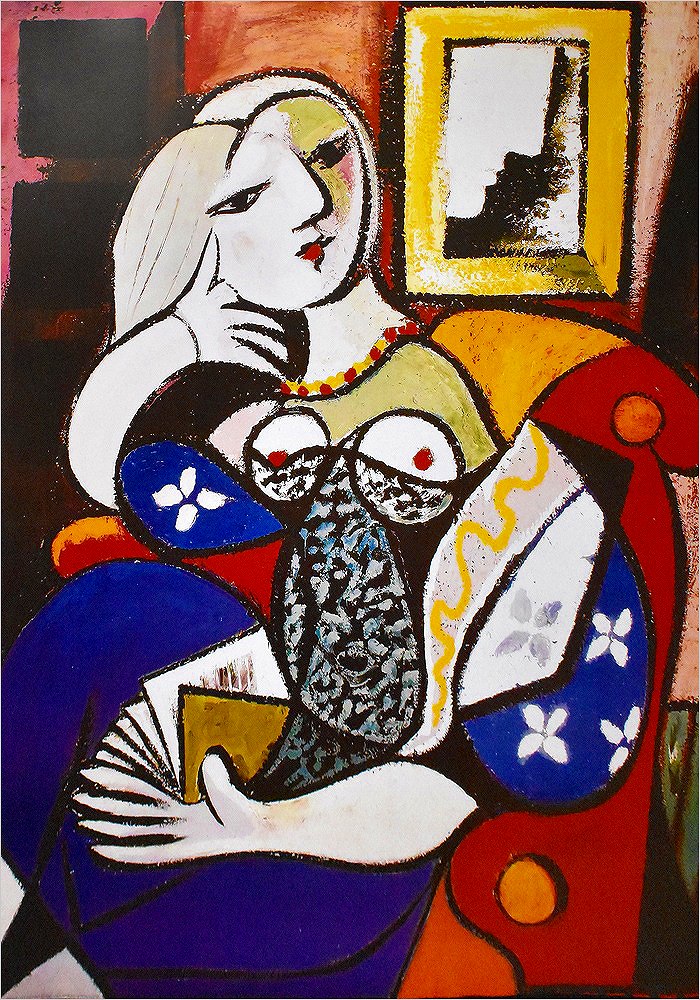 パブロ・ピカソ ポスター 本を持つ女性 P334|アート＆フレーム|絵と