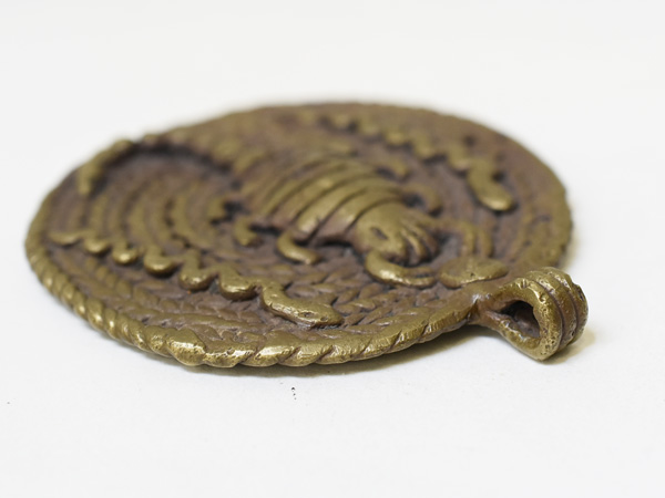 2407】ドゴン族サソリとガラガラ蛇の真鍮大型ペンダントヘッド3,とんぼ