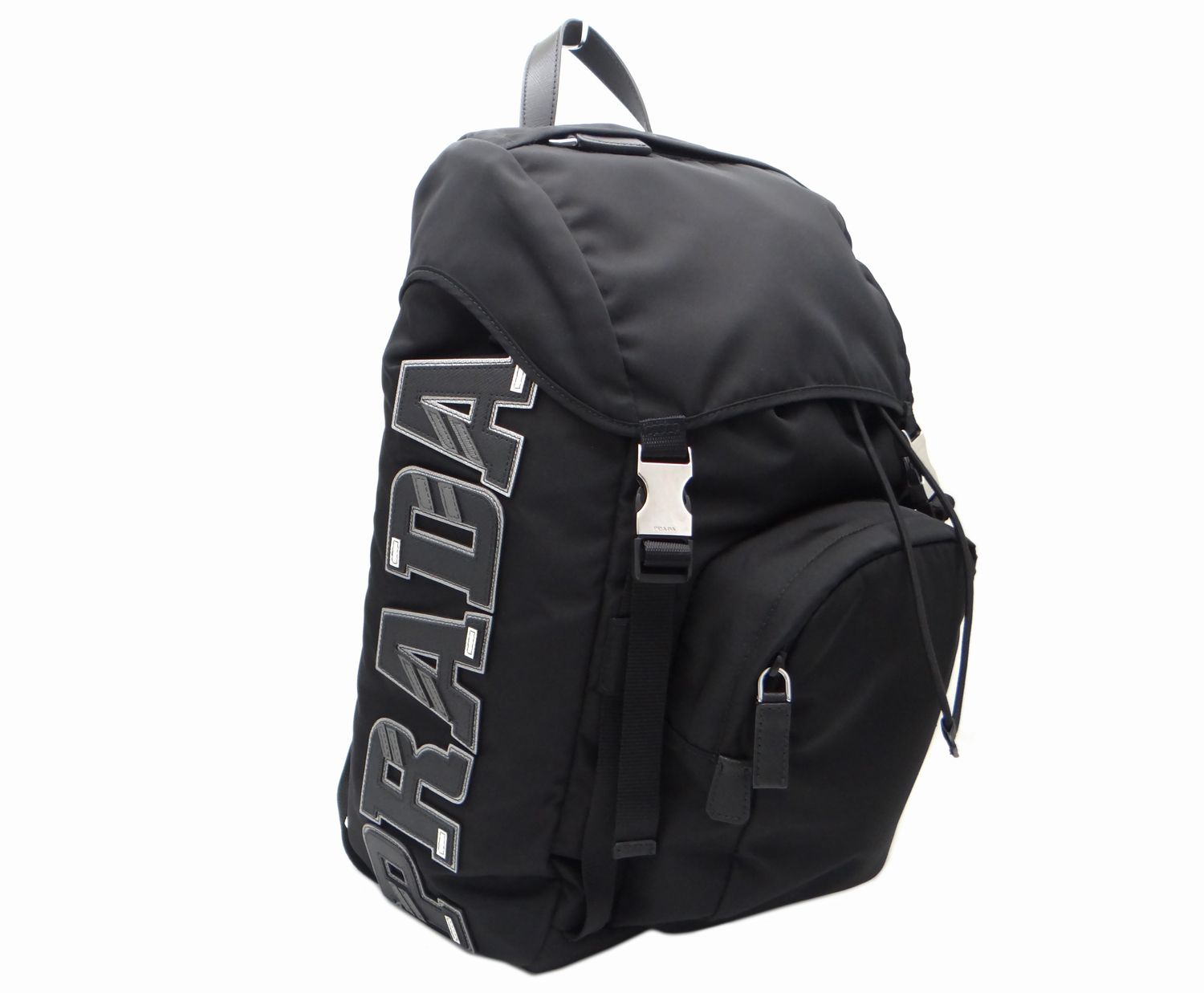 PRADA プラダ 2VZ135 TESSUTO CHARACT ロゴワッペン リュック バック