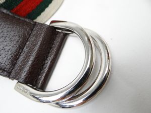 GUCCI グッチ 146435 シェリーライン ダブルリング キャンバス ベルト