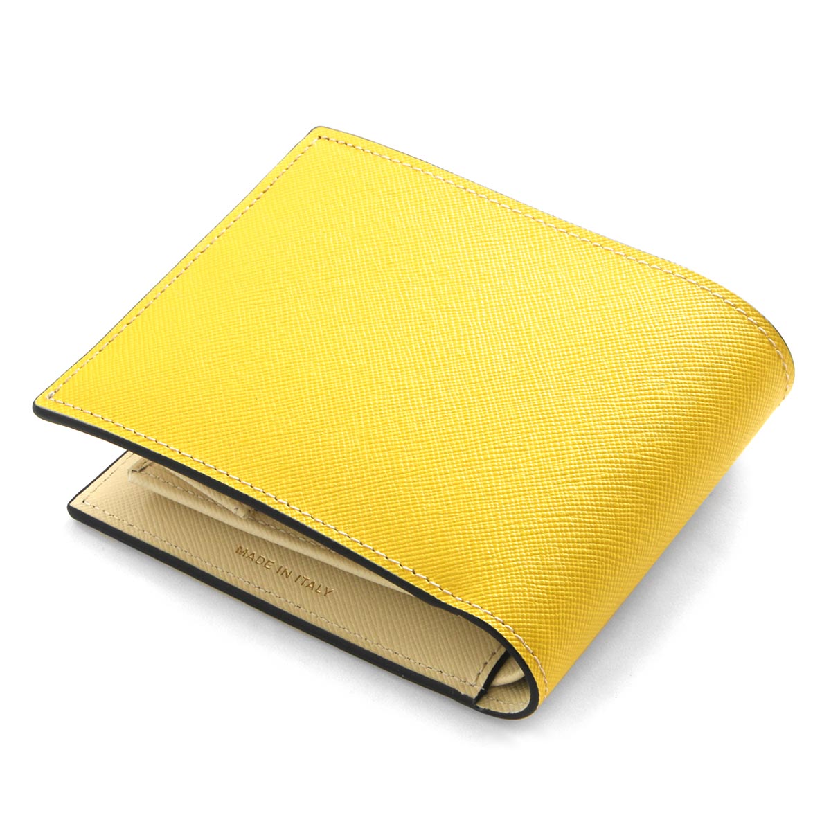 マルニ 二つ折り財布 財布 メンズ バイカラー セメントイエロー