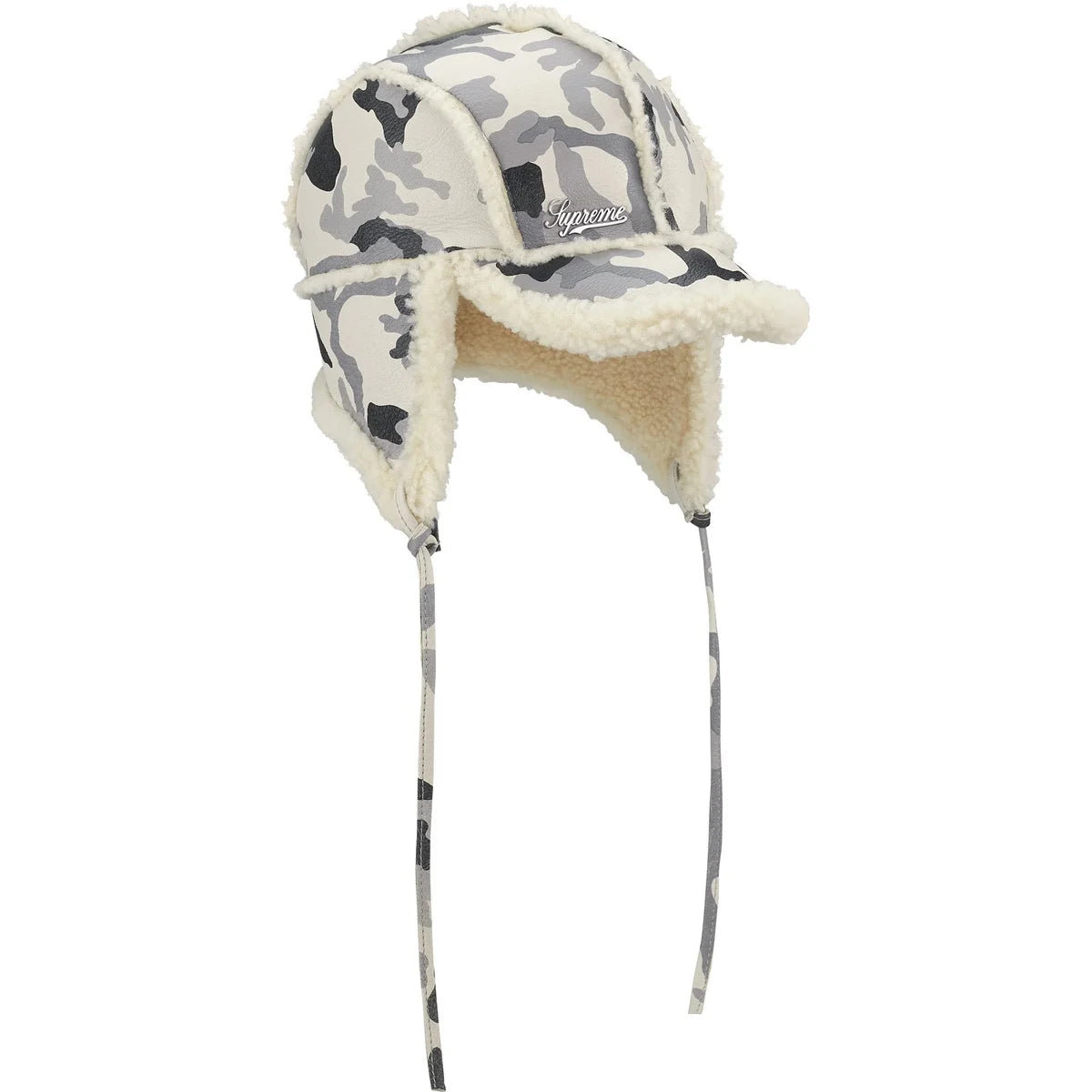 Supreme Shearling Lined Earflap Cap Snow Camo – GotEmKicks