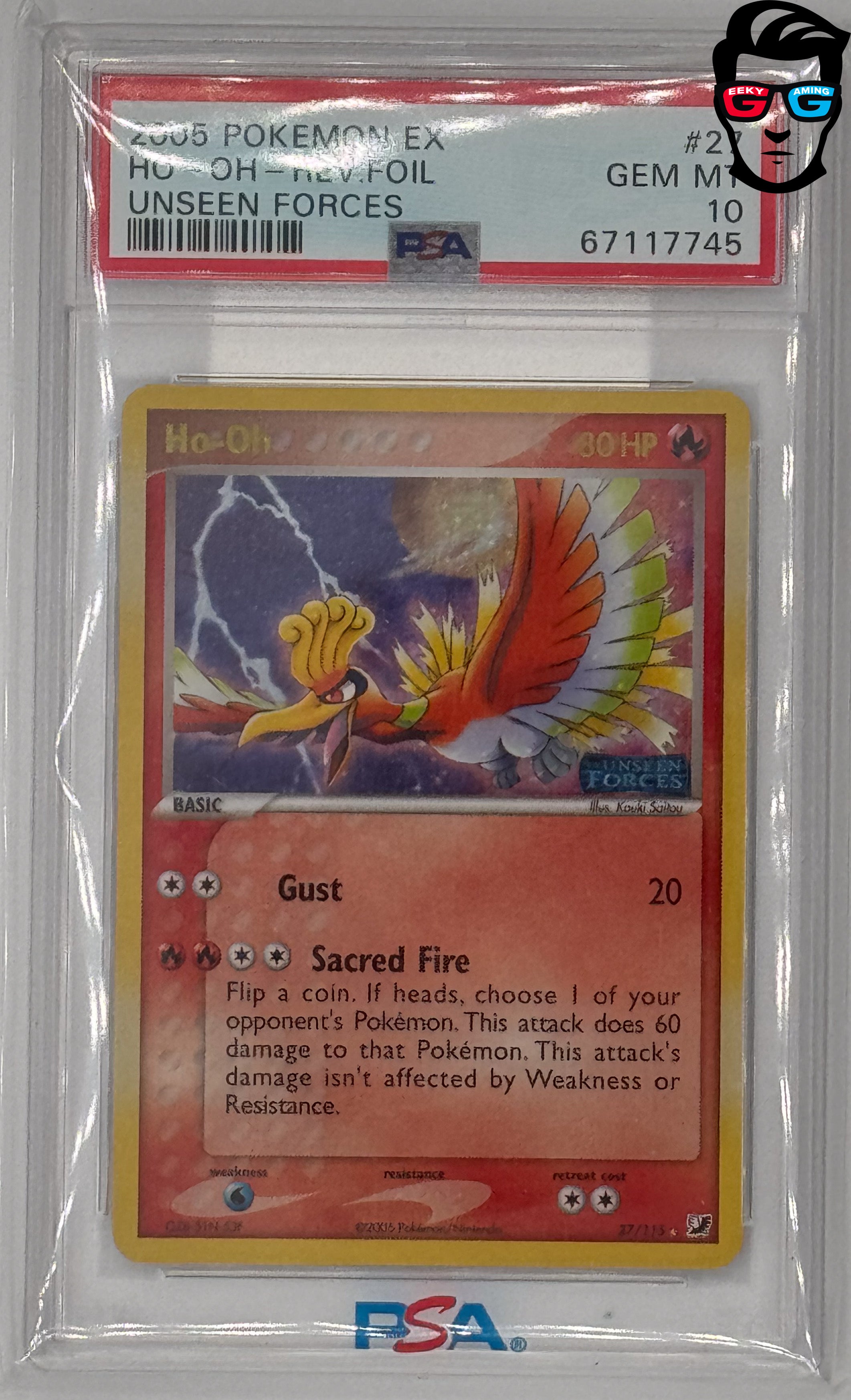 Ho-Oh #27/115 Unseen Forces Reverse Holo PSA 10 – Geeky Gaming