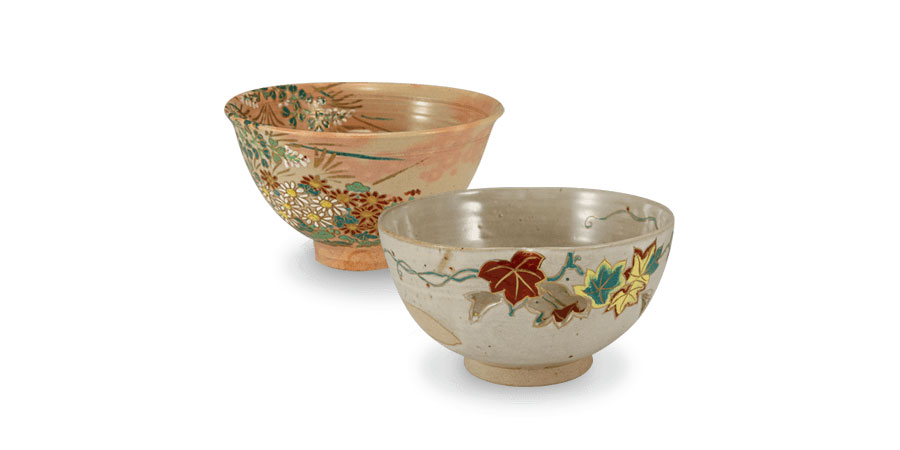 茶道具】松古窯 松阪萬古 佐久間勝山作 御本花三島茶碗 茶道具】松古窯