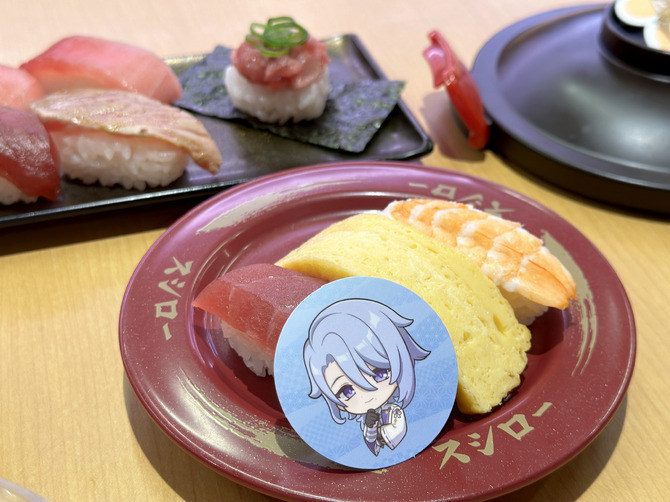 これが噂の『原神』×スシローコラボ限定メニューだ！アイテム配布