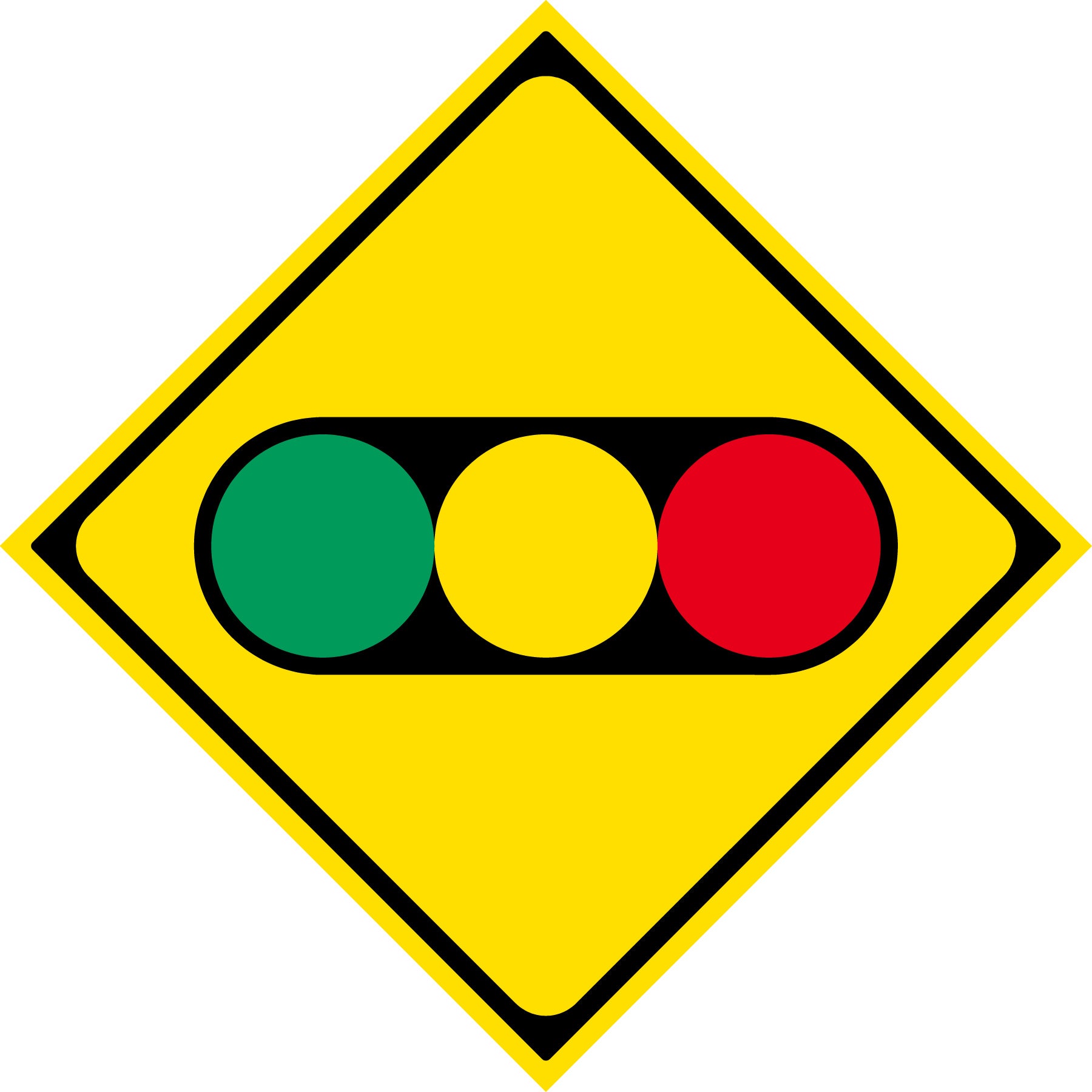 警戒標識 S207－B 踏切（電車）あり ステッカー600角 – GREEN