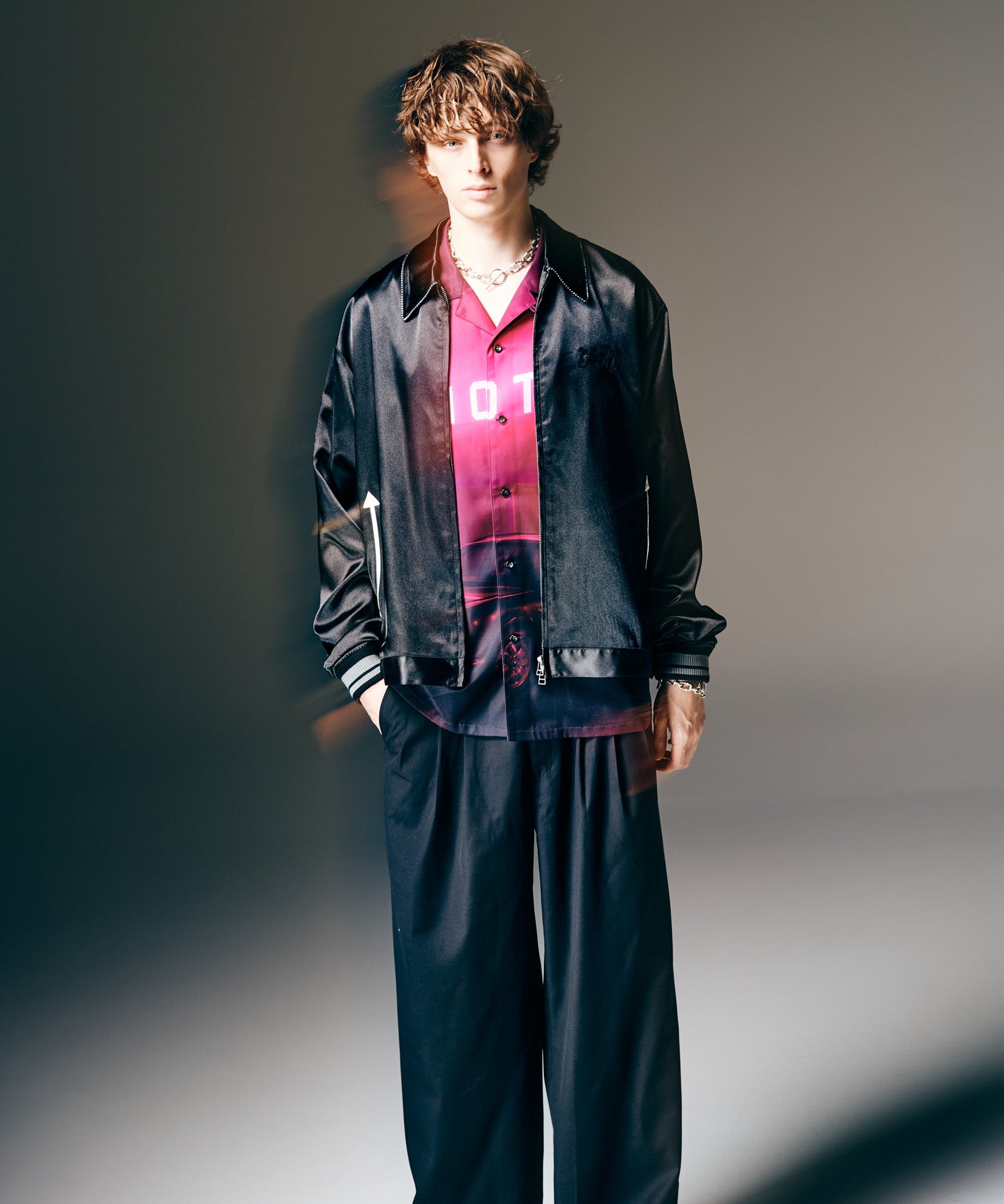 GB0126/JKT09 : Short Satin Jacket / ショートサテンジャケット