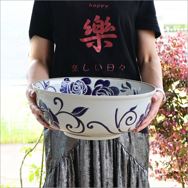 水鉢 おしゃれ 陶器 睡蓮鉢 大きい スイレン鉢 すいれん鉢 ハス鉢 はす