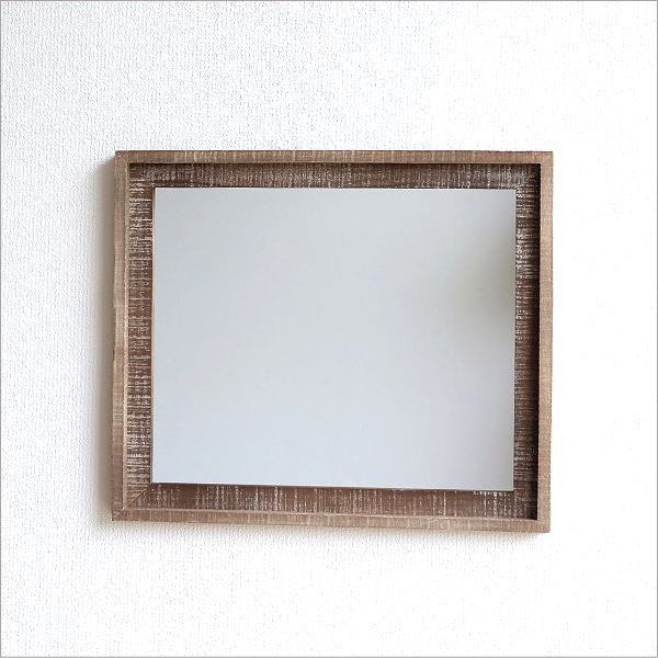 鏡 壁掛け 木製 おしゃれ パイン材 ウッド 古木 天然木 壁掛け鏡