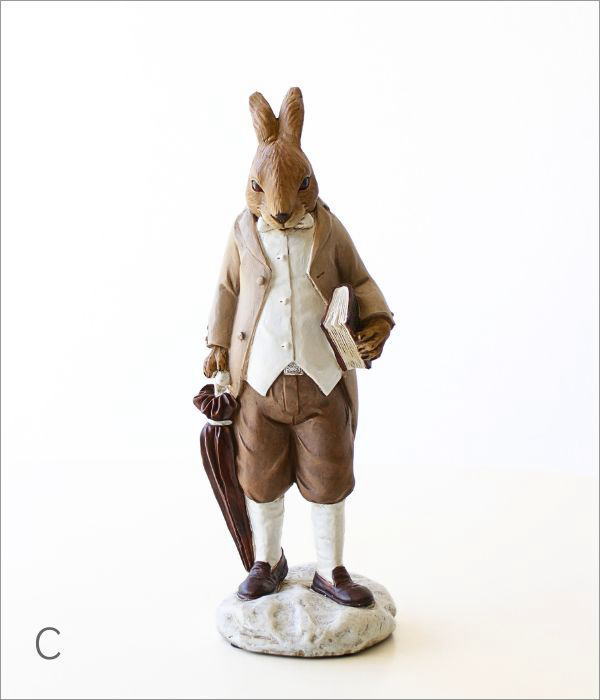 うさぎの置物 アンティーク かわいい レトロ インテリア 玄関 うさぎの