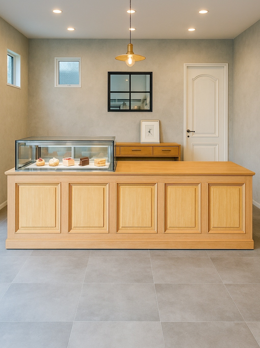 ケーキ屋さん向け冷蔵ショーケースカウンターW3000アンティーク調