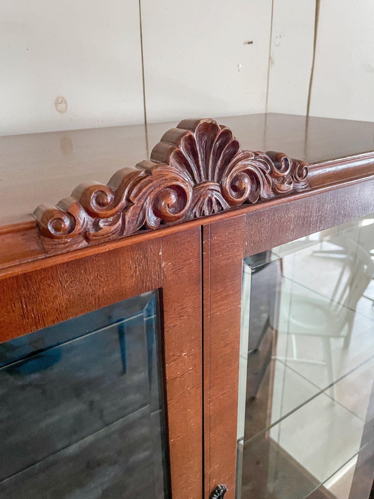 アンティークガラスキャビネットキュリオケース店舗向けディスプレイ