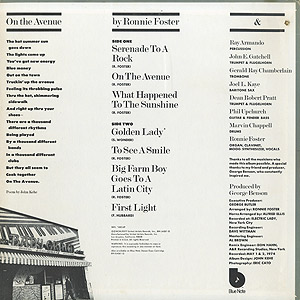 Ronnie Foster / On The Avenue(LP) / Blue Note 1974 USオリジナル EX