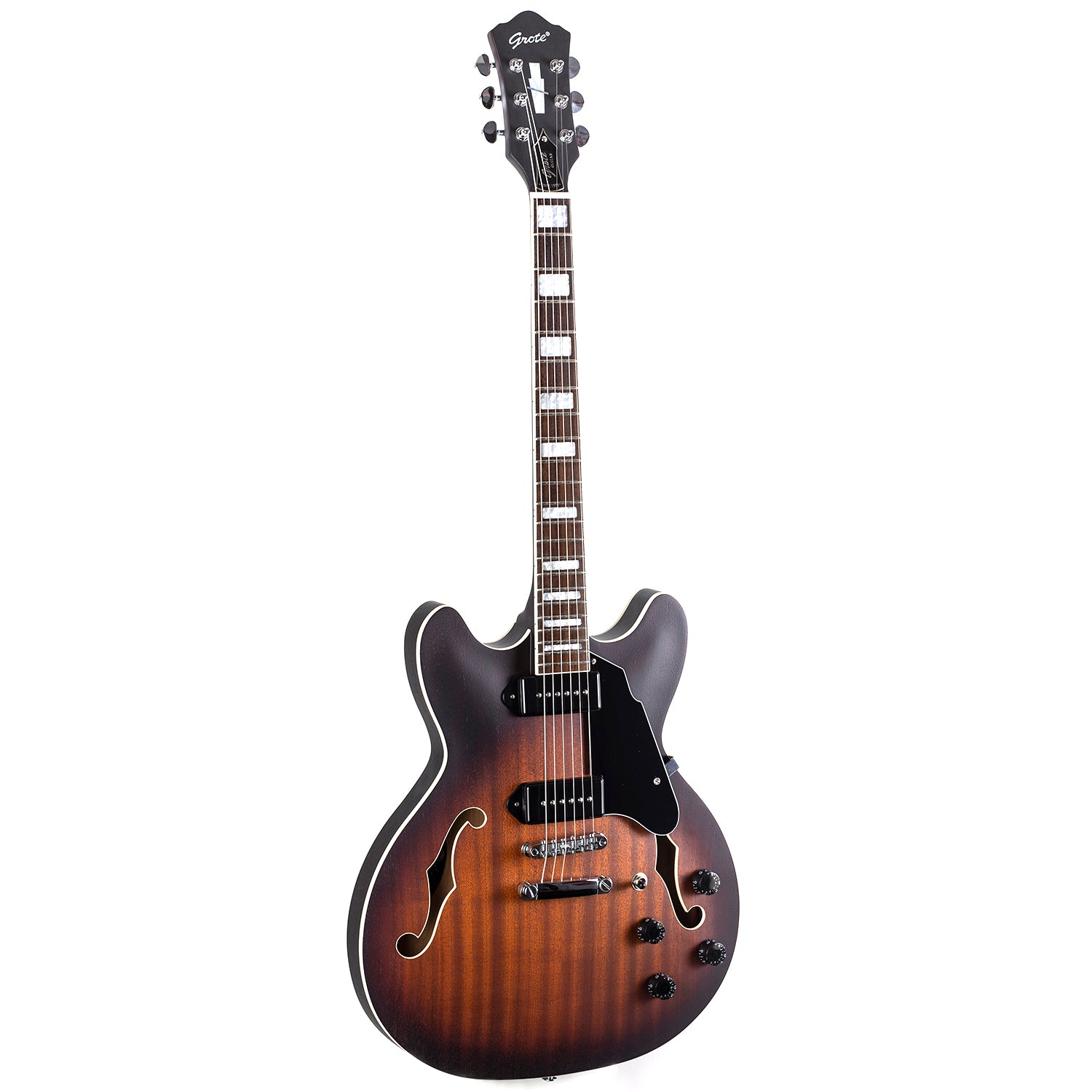 GROTE Electric Guitar Semi-Hollow Body Guitar matte finished P90