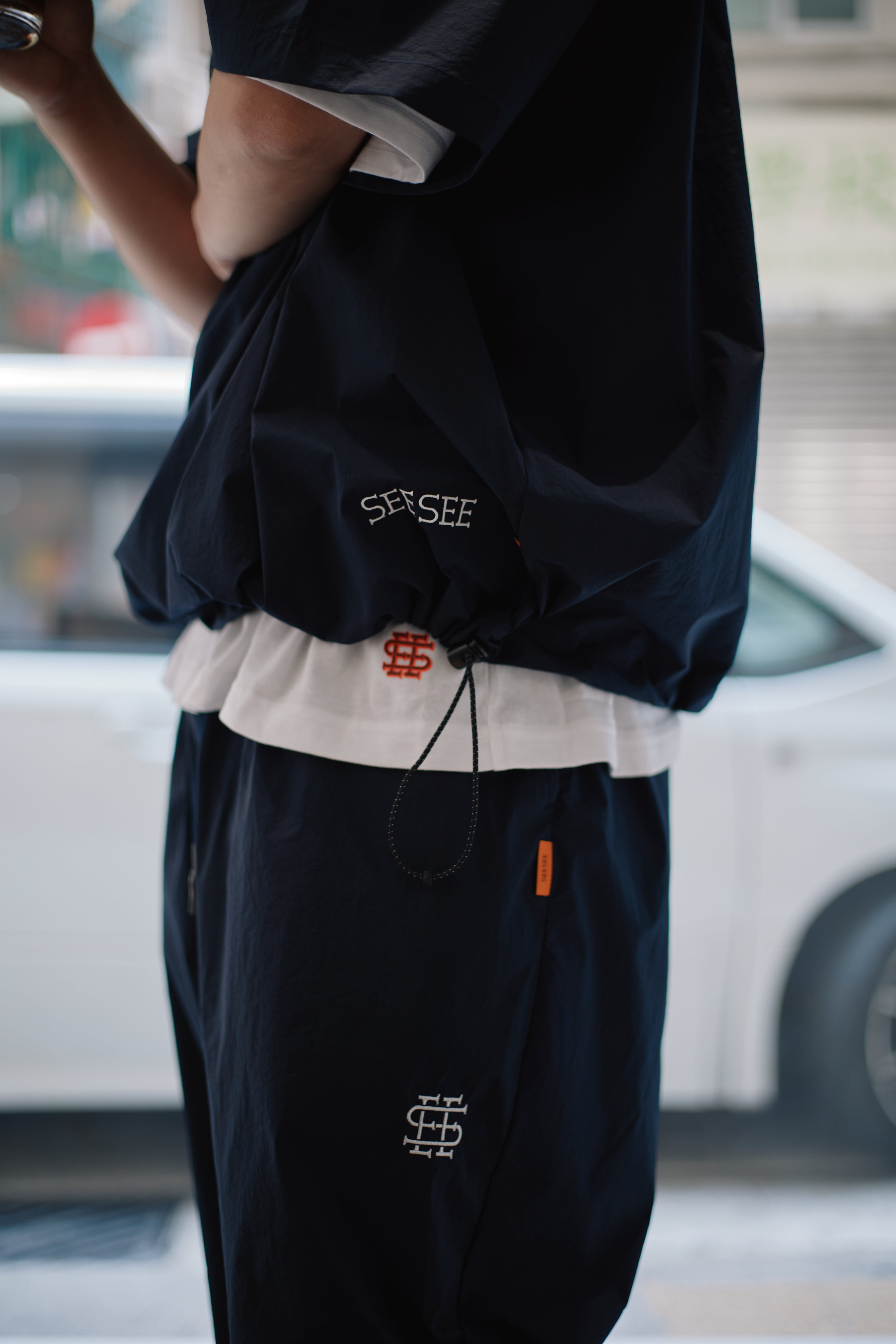 SEE SEE WIDE NYLON SPORTY PANTS