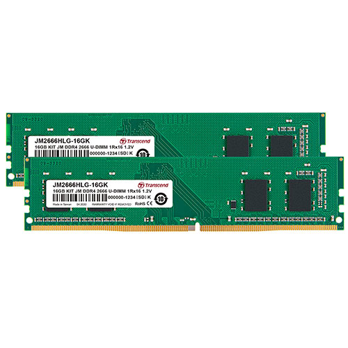 トランセンド JM2666HLG-16GK [DDR4 PC4-21300 8GB 2枚組] 価格比較